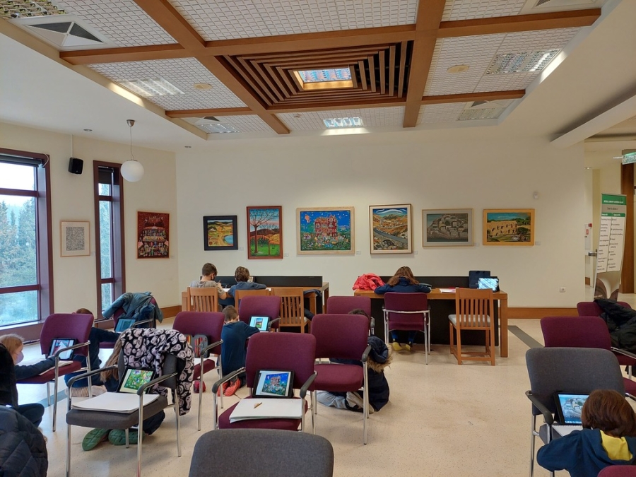 Ζωγραφική στη Bissell Library με τους «Έλληνες Nαϊφ ζωγράφους»